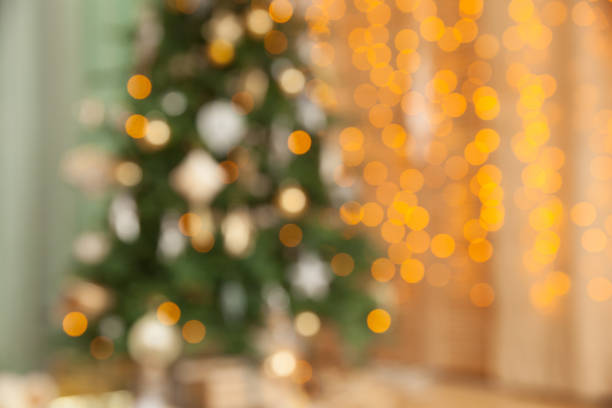 istock New year tree decorated, christmas background 867858628