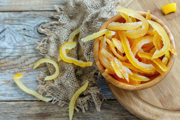 istock Homemade candied citrus and old sacking. 867859118