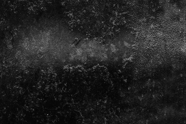 istock Black painted scratched vintage old surface with bright spots background 867862270