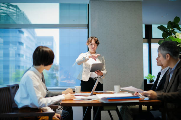 istock Business women at a table having a meeting 867863068