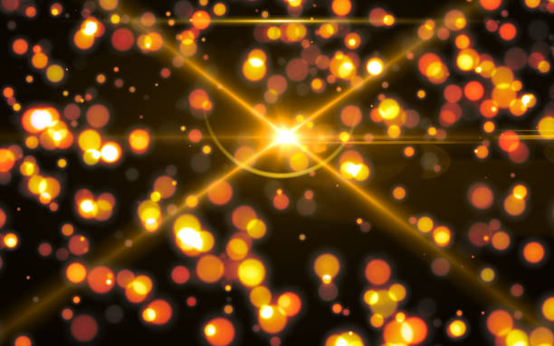 istock Abstract image of sun burst lighting flare with red bokeh background 867887012