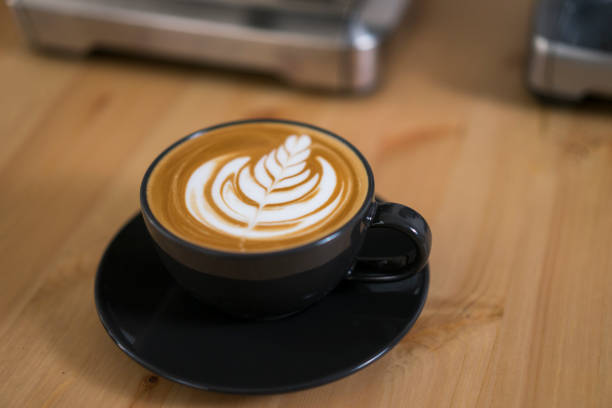 istock Art latte a cup of hot coffee 867896060