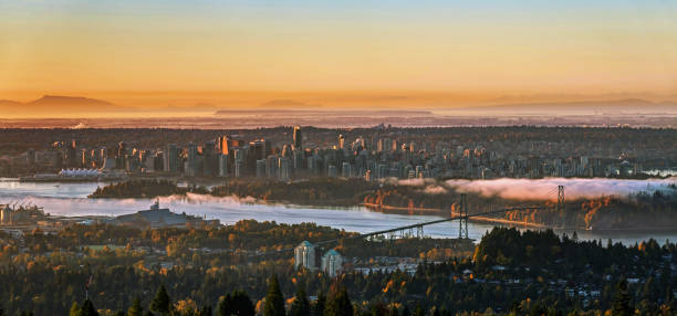 istock city at sunrise, Vancouver, BC, Canada 867896756