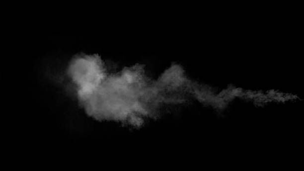 istock White Water Vapour on Black Background 867899384
