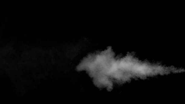 istock White Water Vapour on Black Background 867899568