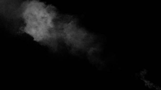 istock White Water Vapour on Black Background 867902098