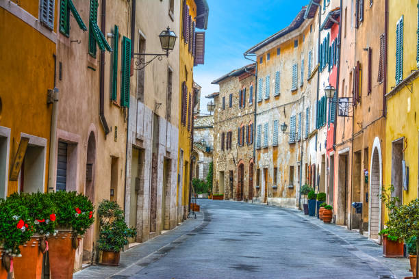 istock Colorful street in Tuscany 867902788