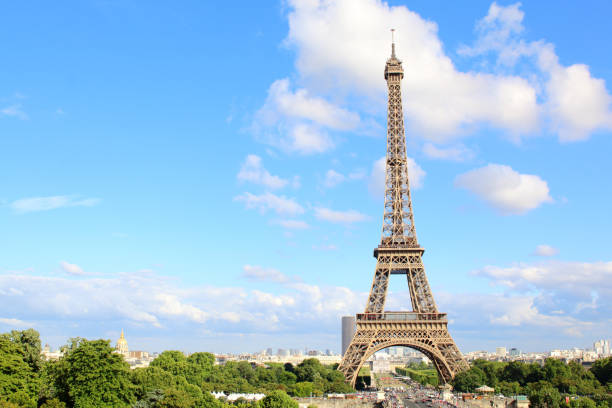 istock PARIS, JULY 2017: Aerial view of Paris with the eiffel tower. 867903426