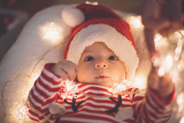 istock Adorable Santa baby 867918472