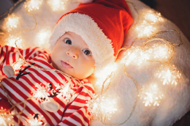 istock Adorable Santa baby boy 867918636