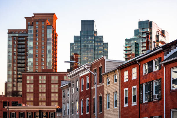 Homes and offices - Baltimore, MD stock photo