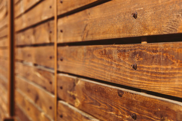 istock Wooden fence, perspective 867919350