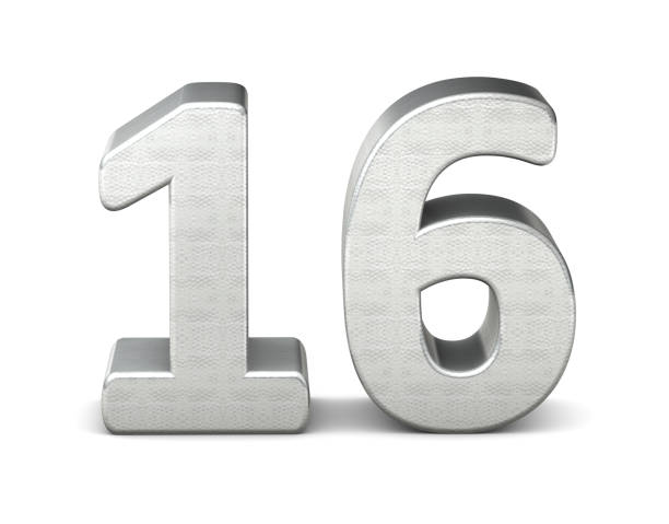 number 3d silver structure 3d rendering number 3d silver structure 3d rendering number 16 stock pictures, royalty-free photos & images