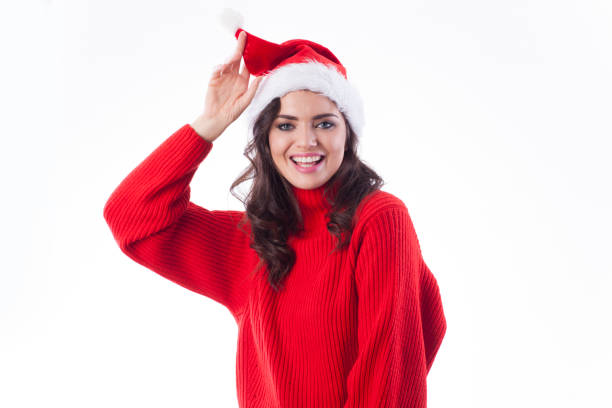istock Happy Santa woman. 867922534