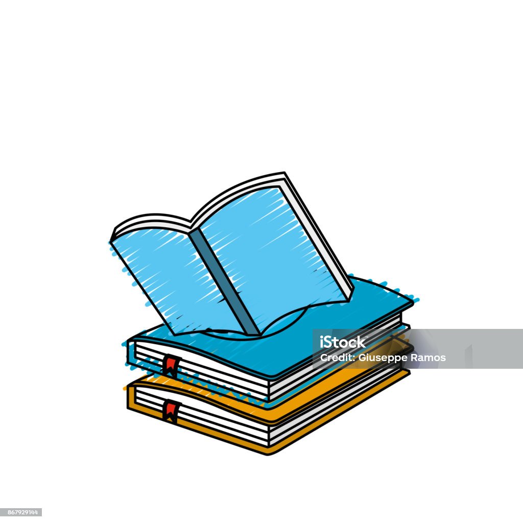 Notebook Object Education Notebooks Object With Notepaper Design Stock Illustration ...