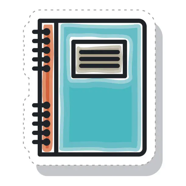 Vector illustration of text book isolated icon