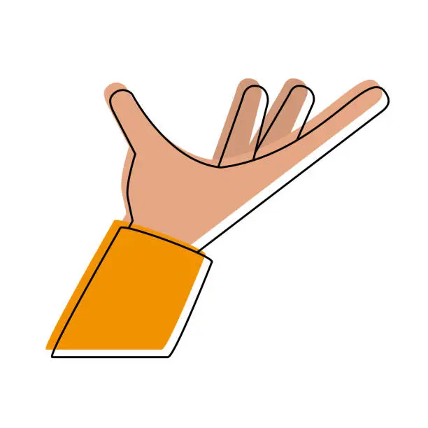 Vector illustration of hand icon image