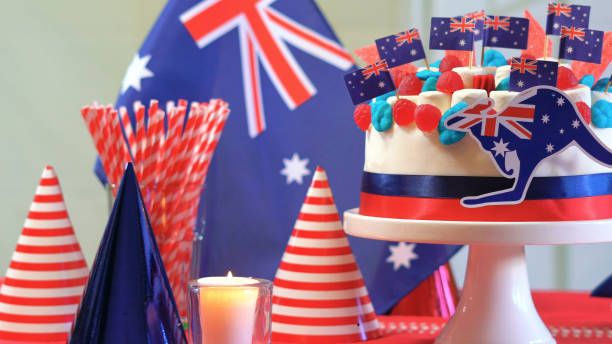 istock Australian celebration party table with showstopper cake 867940954