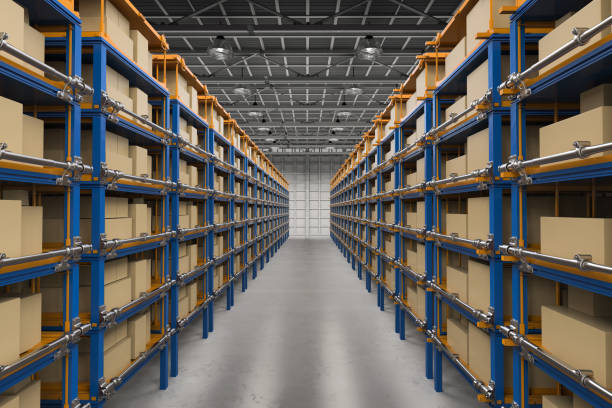 istock racks full of carton boxes 867944660