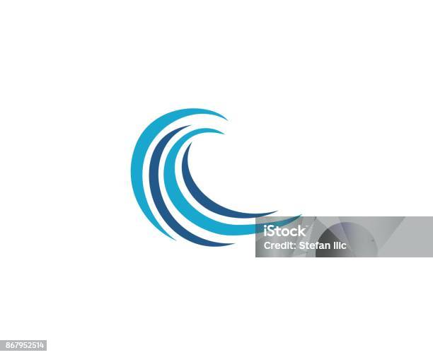 Wave Icon Stock Illustration - Download Image Now - Logo, Wave - Water, Wind