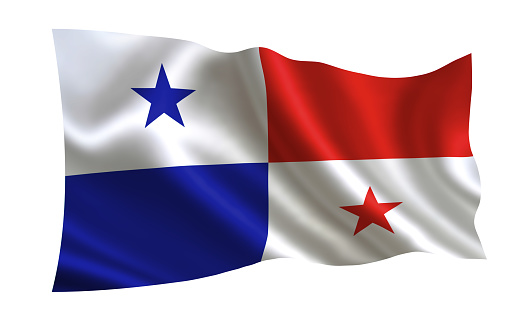 Panama flag. A series of \
