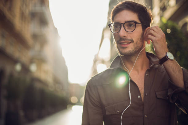 istock Man listening to some music 867962312