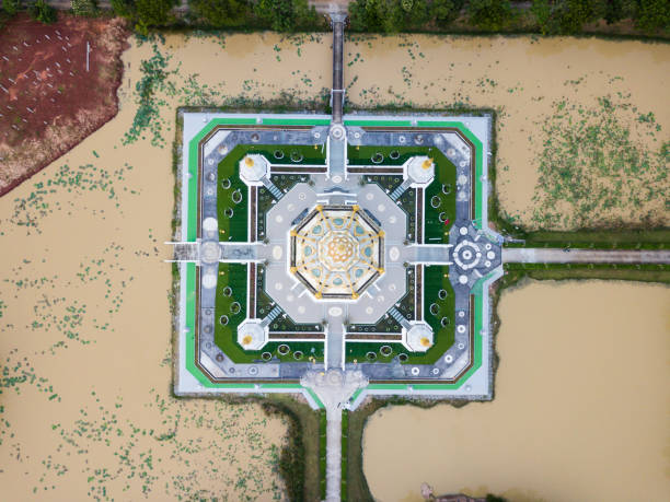 istock Wat thung setthi Khon Kaen shot from drone 867965144