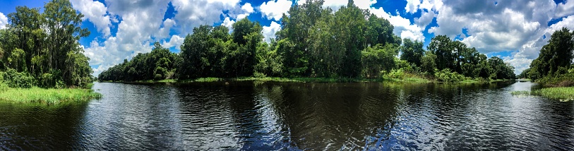 Panoramic view of a river in Central Florida