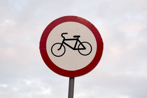 istock Traffic sign for bicycles is prohibited 867976640