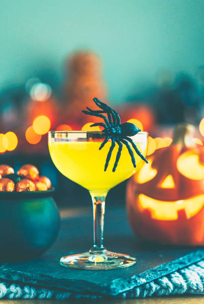 istock Halloween time. Vibrant cocktails with spider 867978990