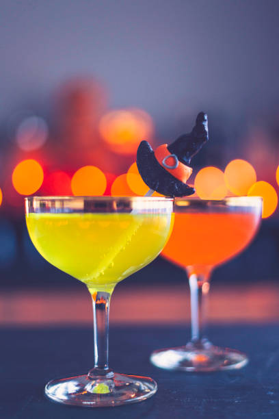 istock Halloween time. Vibrant cocktails with orange bokeh 867979158