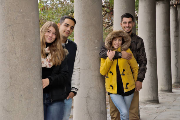 istock Happy, young people are walking around. Human relationships. 867979456