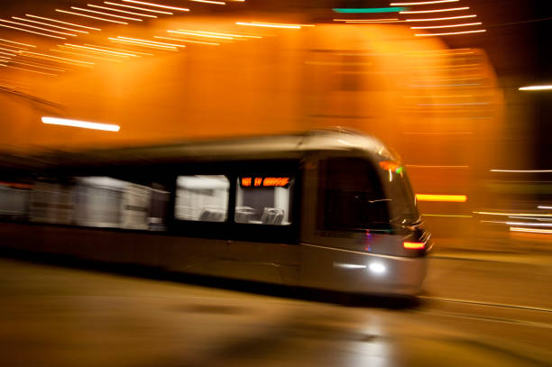 istock Street car long exposure at night 867994216