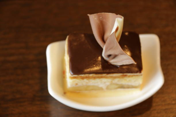 istock Chocolate mini cake topped with a fan-choc on top 867994576