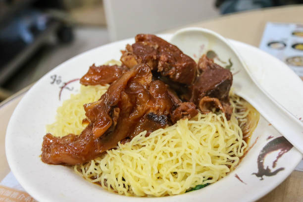 istock Dry noodles and Braised pork 867998438