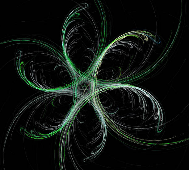 istock image of one Digital Fractal on Black Color 868005080