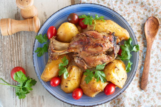 istock Oven cooked pork shank with potato 868005628