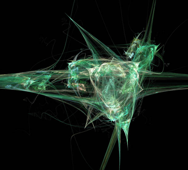 istock image of one Digital Fractal on Black Color 868008272