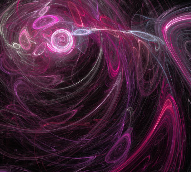 istock image of one Digital Fractal on Black Color 868008492