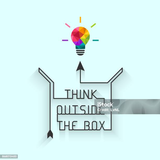 Pensa Fuori Dagli Schemi - Immagini vettoriali stock e altre immagini di Innovazione - Innovazione, Thinking Outside The Box - Modo di dire inglese, Creatività