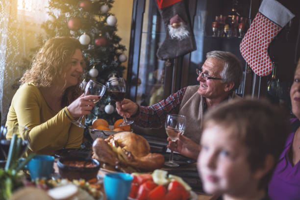 istock Family having Christmas dinner 868022812