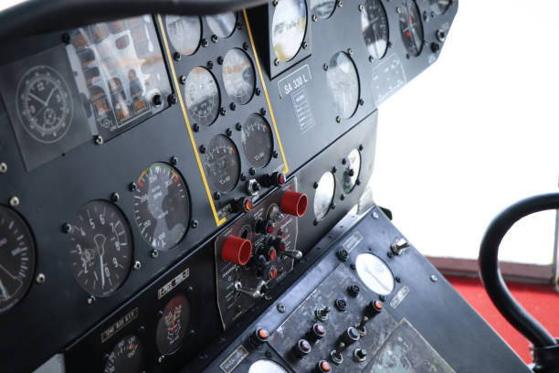 istock Control panel in a Cockpit of a helicopter 868029052