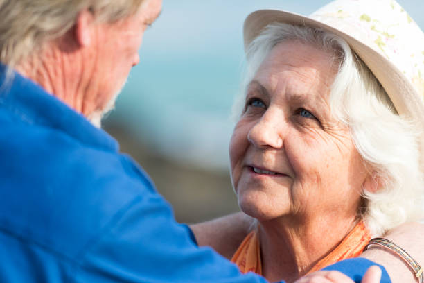 istock Senior couple embracing 868029072