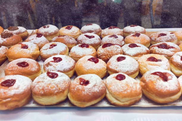 istock Doughnut sufganiyot for Hanukkah celebration in bakery shop 868049296
