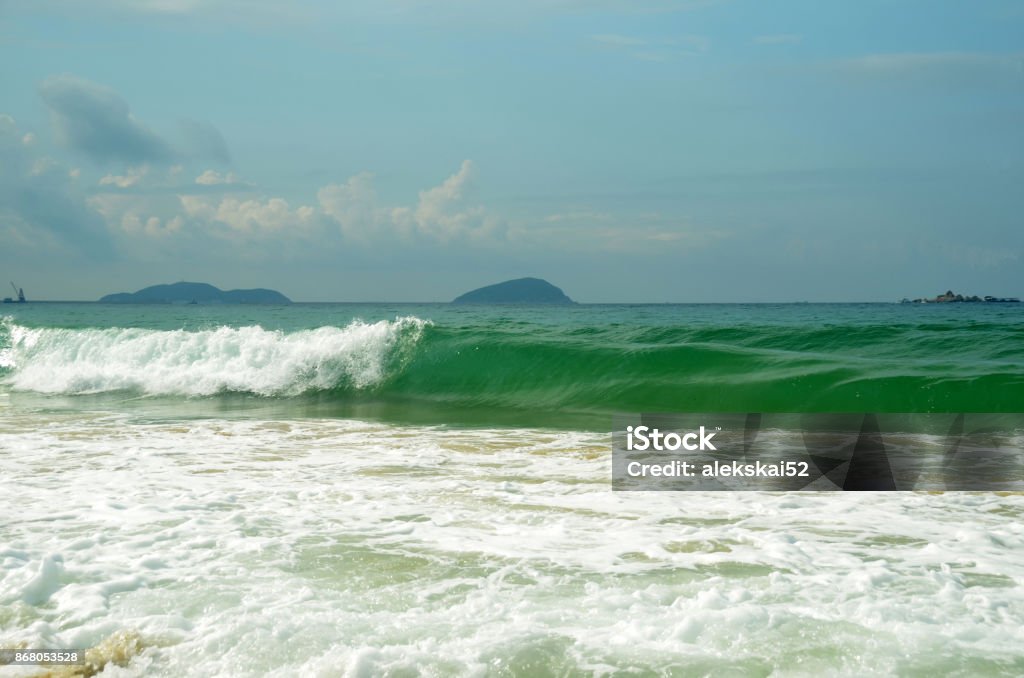Surf on Yalong bay, Hainan Island, China, may 2011 Asia Stock Photo
