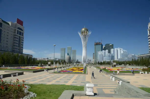 Photo of Water Green Boulevard in Astana. Kazakhstan