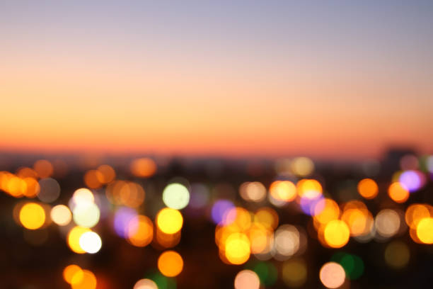 istock abstract image of blurred night city background with circle lights. 868054584