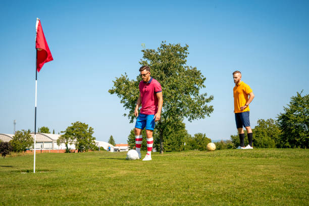 istock Two Male Playing Footgolf 868061102