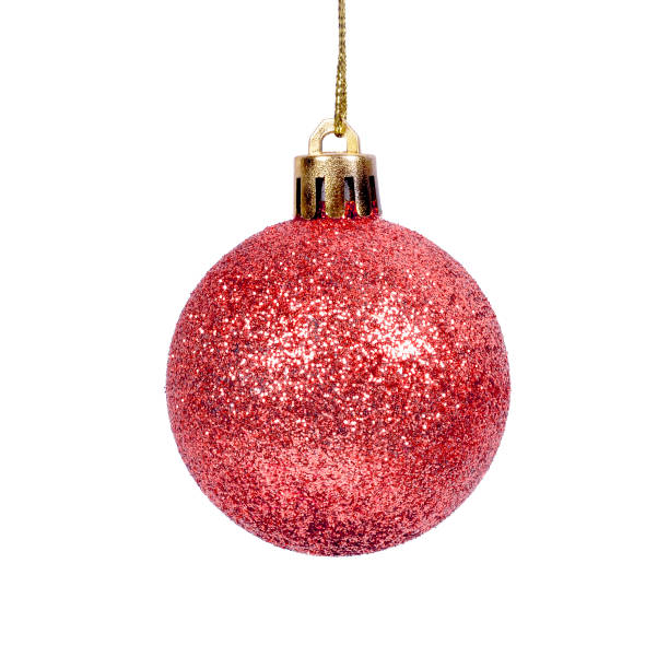 istock red shiny  christmas ball isolated white background. 868064140