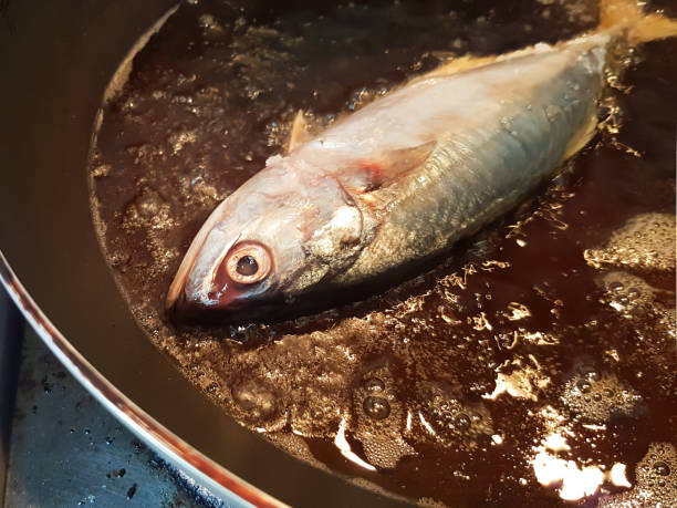 istock Fresh mackerel was frying in the teeflon pan 868065054